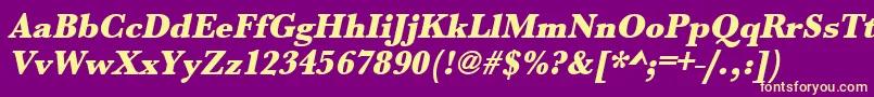 UrwbaskertultbolnarOblique Font – Yellow Fonts on Purple Background