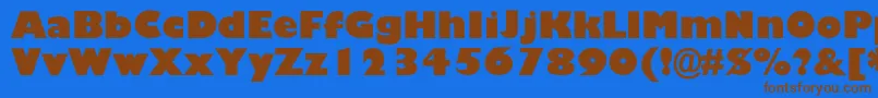 Gillsansblackc Font – Brown Fonts on Blue Background