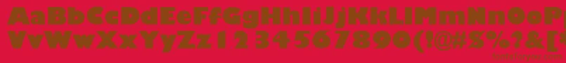 Police Gillsansblackc – polices brunes sur fond rouge