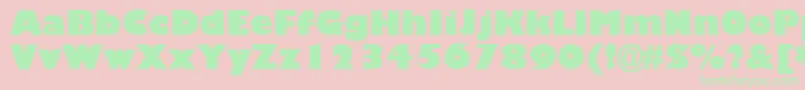 Gillsansblackc Font – Green Fonts on Pink Background