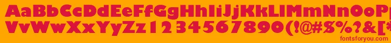 Gillsansblackc Font – Red Fonts on Orange Background