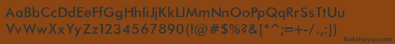 Czcionka FuturaNormal – czarne czcionki na brązowym tle
