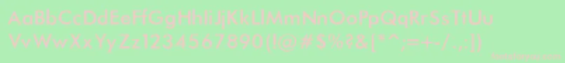 FuturaNormal Font – Pink Fonts on Green Background