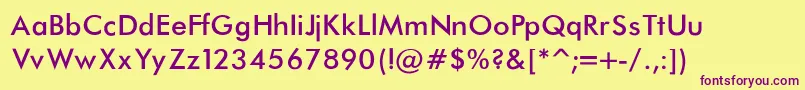 Шрифт FuturaNormal – фиолетовые шрифты на жёлтом фоне