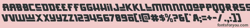 Fonte Hongkonghustleleft – fontes pretas em um fundo rosa