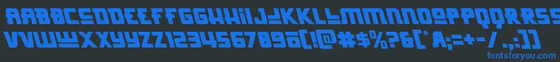 Hongkonghustleleft Font – Blue Fonts on Black Background