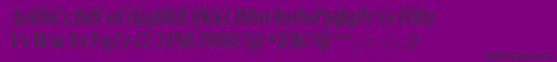 Coving02-Schriftart – Schwarze Schriften auf violettem Hintergrund