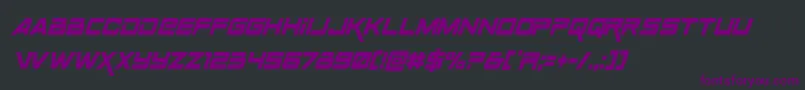 Spacerangercondital Font – Purple Fonts on Black Background