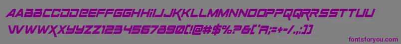 Spacerangercondital Font – Purple Fonts on Gray Background