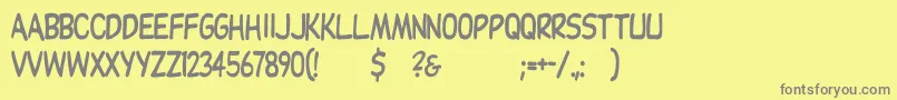 Dupuyheavyth Font – Gray Fonts on Yellow Background