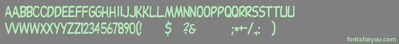 Dupuyheavyth Font – Green Fonts on Gray Background