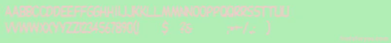 Dupuyheavyth Font – Pink Fonts on Green Background