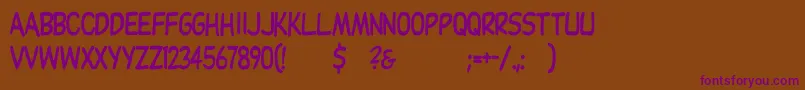Dupuyheavyth Font – Purple Fonts on Brown Background