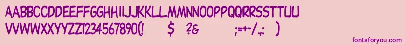 Dupuyheavyth Font – Purple Fonts on Pink Background