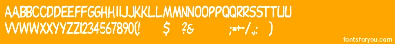 Dupuyheavyth Font – White Fonts on Orange Background