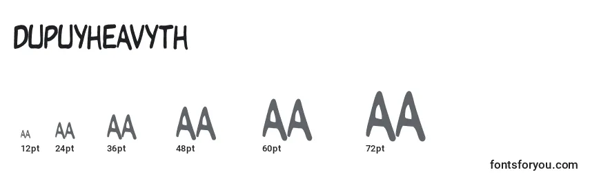 Dupuyheavyth Font Sizes