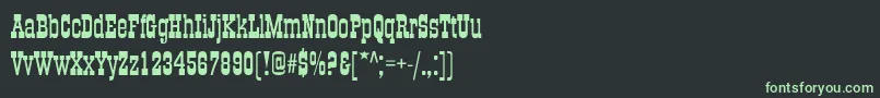 フォントOld Town – 黒い背景に緑の文字