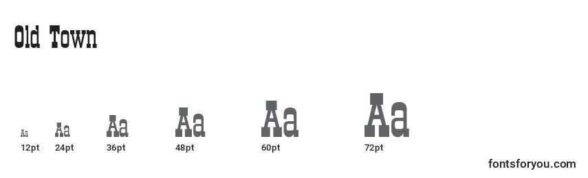 Old Town Font Sizes