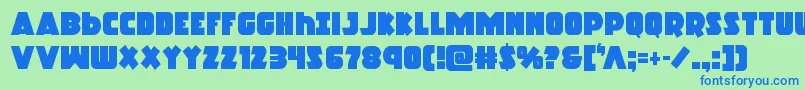 Racketsquad Font – Blue Fonts on Green Background