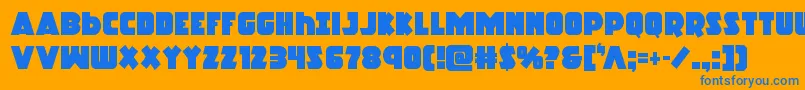 Racketsquad Font – Blue Fonts on Orange Background