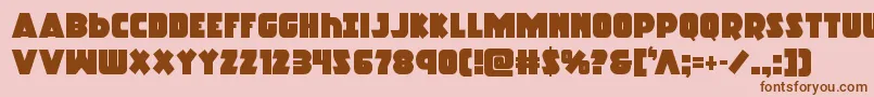 Racketsquad Font – Brown Fonts on Pink Background