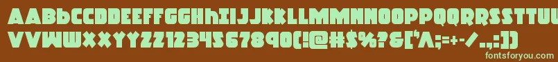 Racketsquad Font – Green Fonts on Brown Background