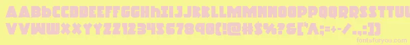 Racketsquad Font – Pink Fonts on Yellow Background