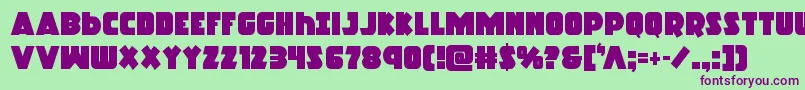 Racketsquad Font – Purple Fonts on Green Background