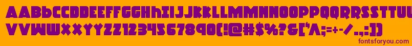 Racketsquad Font – Purple Fonts on Orange Background
