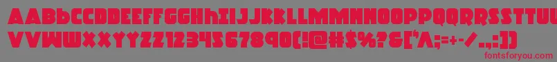 Racketsquad Font – Red Fonts on Gray Background