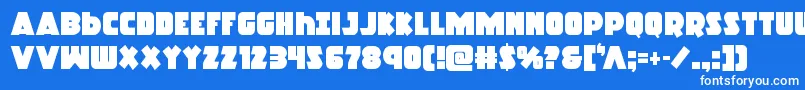 Racketsquad Font – White Fonts on Blue Background