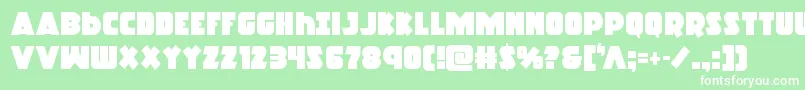 Racketsquad Font – White Fonts on Green Background