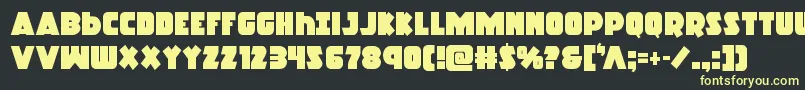 Racketsquad Font – Yellow Fonts on Black Background