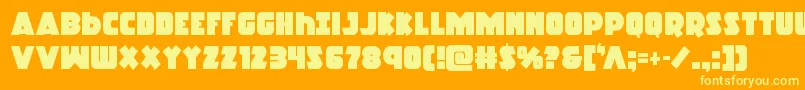 Racketsquad Font – Yellow Fonts on Orange Background