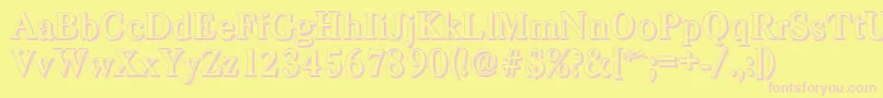 CasadshadowBold Font – Pink Fonts on Yellow Background