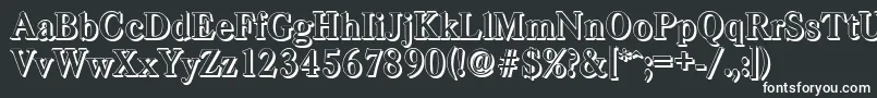 CasadshadowBold Font – White Fonts on Black Background