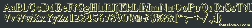 CasadshadowBold Font – Yellow Fonts on Black Background