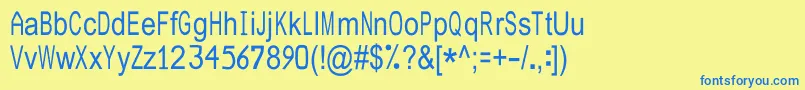 JuliasoftSpecialFontN2 Font – Blue Fonts on Yellow Background