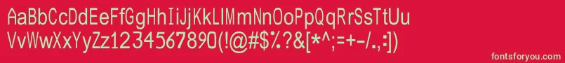 JuliasoftSpecialFontN2 Font – Green Fonts on Red Background