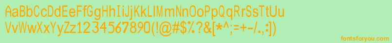 JuliasoftSpecialFontN2 Font – Orange Fonts on Green Background
