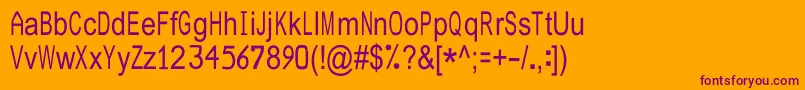 JuliasoftSpecialFontN2 Font – Purple Fonts on Orange Background