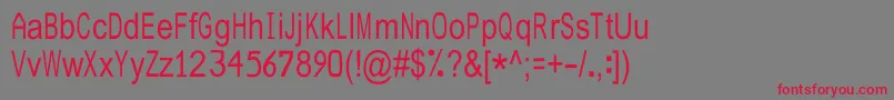 JuliasoftSpecialFontN2 Font – Red Fonts on Gray Background
