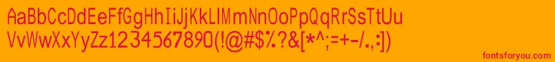 JuliasoftSpecialFontN2 Font – Red Fonts on Orange Background