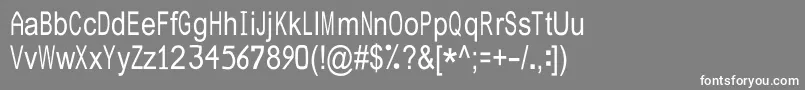 JuliasoftSpecialFontN2 Font – White Fonts on Gray Background