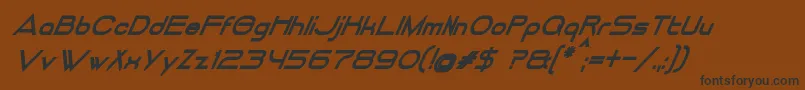 DancingJuiceNormalBoldItalic Font – Black Fonts on Brown Background