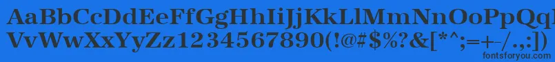 UrwantiquatwidBold Font – Black Fonts on Blue Background