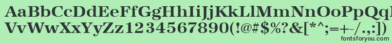 UrwantiquatwidBold Font – Black Fonts on Green Background