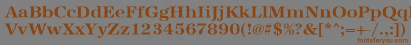 UrwantiquatwidBold Font – Brown Fonts on Gray Background