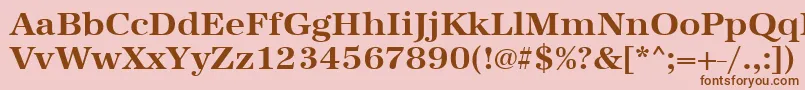UrwantiquatwidBold Font – Brown Fonts on Pink Background