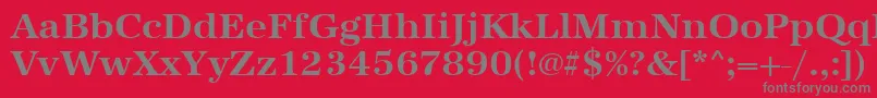 UrwantiquatwidBold Font – Gray Fonts on Red Background